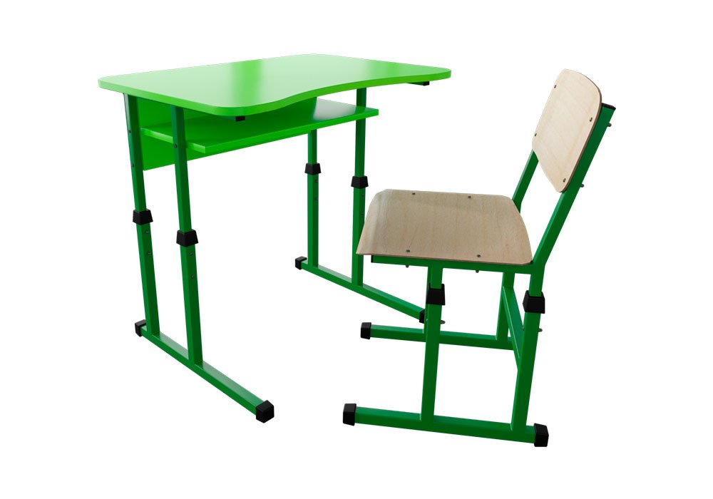  Недорого Столы Комплект для школьника "Классический с вырезом" Металл-Дизайн