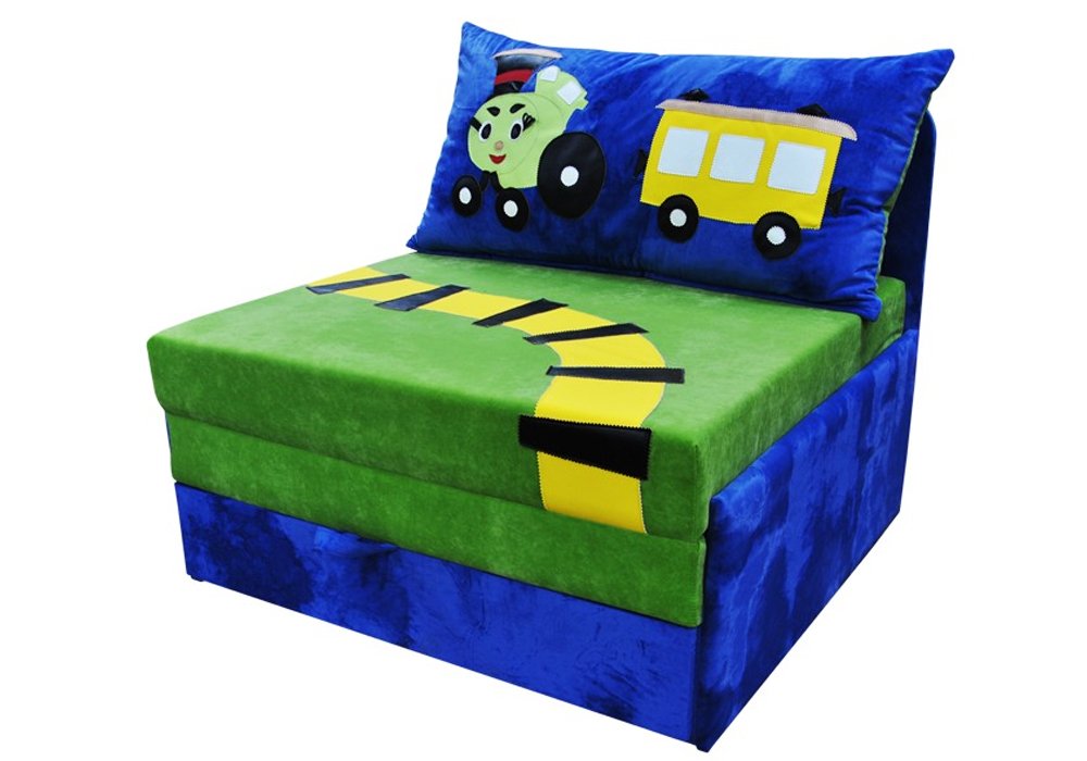  Купити Дитячі дивани Дитячий диван "Омега з аплікацією Паровозик" Ribeka