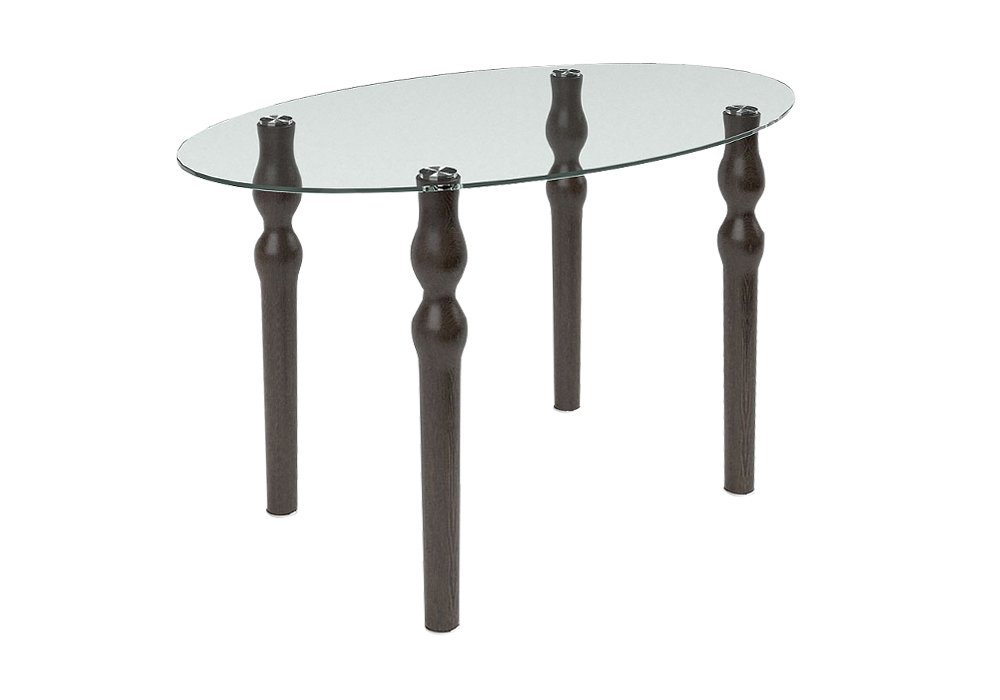  Недорого Кухонные столы Стол обеденный стеклянный "Овальный 110" Диана
