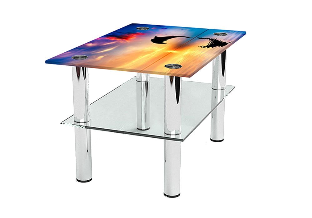  Купити Журнальні столики і столи Стіл скляний журнальний "Бочка Ocean" 53х70 Діана