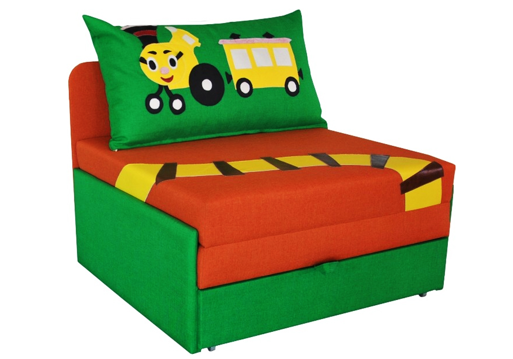 Детский диван "Омега с аппликацией Паровозик" Ribeka