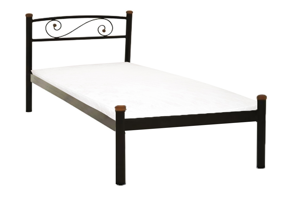 Металева односпальне ліжко Вероніка 80х190 Метал-Дизайн