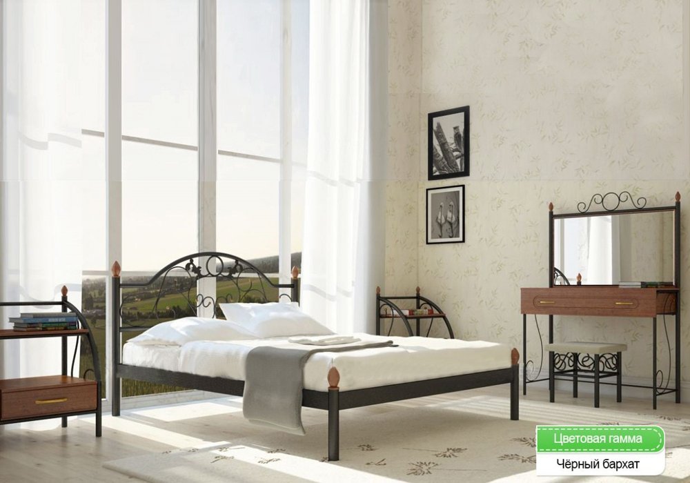  Купити Ліжка Металева ліжко "Франческа 140х190" Метал-Дизайн
