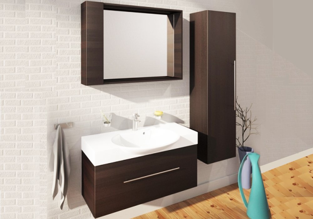  Недорого Мебель для ванной комнаты Пенал для ванной "LSC" Fancy Marble