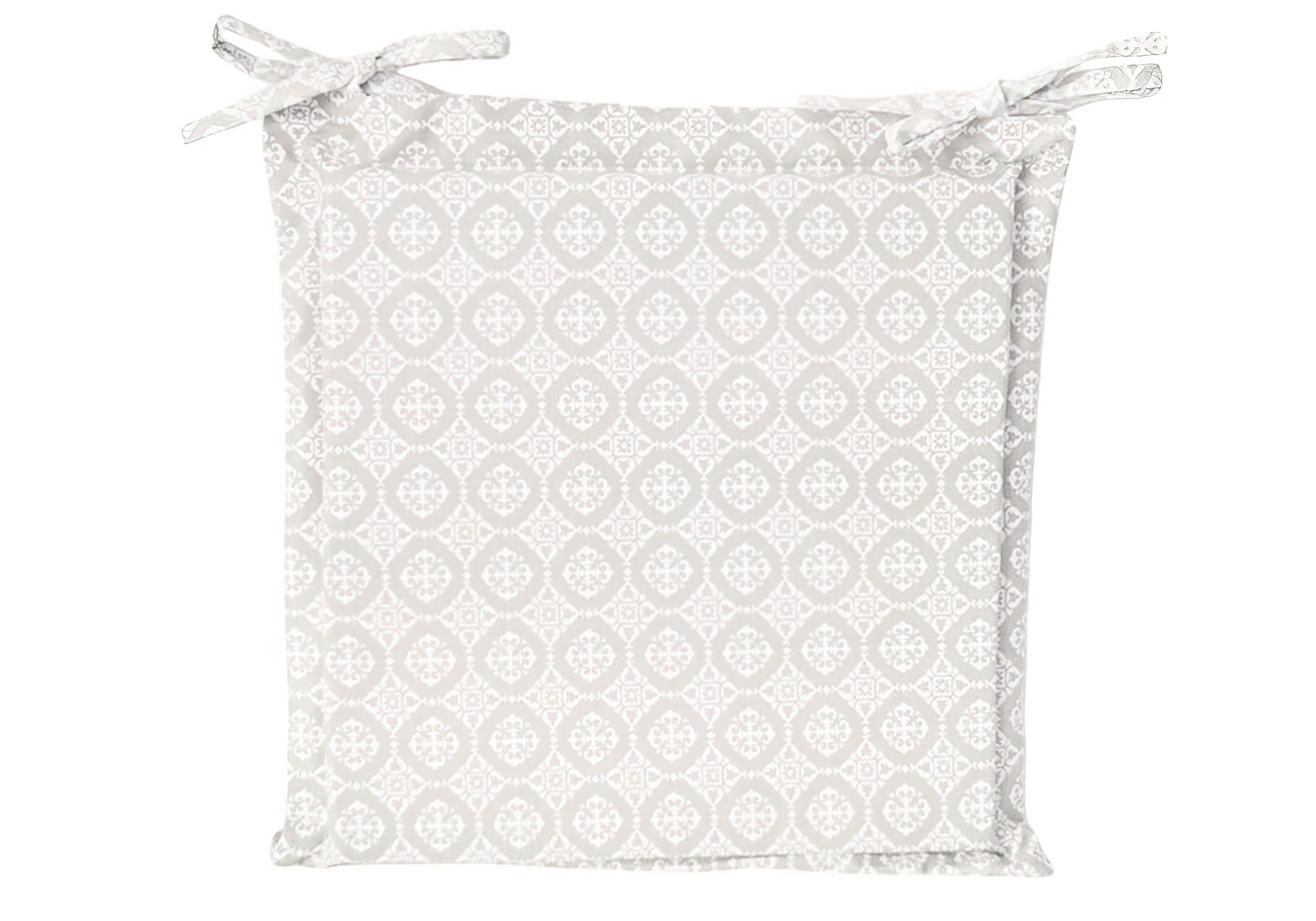 Декоративная подушка на стул квадратная "Ажур" Прованс