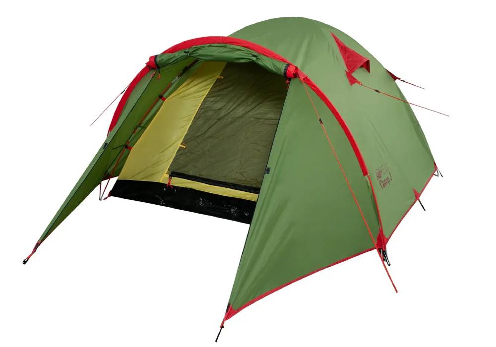 Палатка Lite Camp 3 TLT-007 Tramp, Тип Кемпинговые, Ширина 220см, Глубина 380см