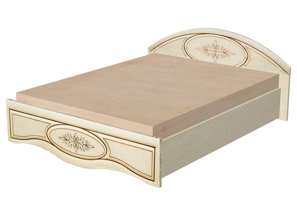 Ліжко двоспальне Василиса 140x200 з низьким ізножьем Майстер-Форм