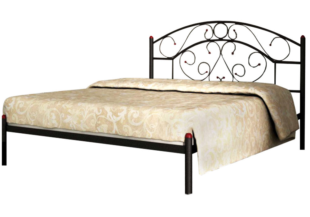 Металева двоспальне ліжко "Скарлет 120х190" Метал-Дизайн