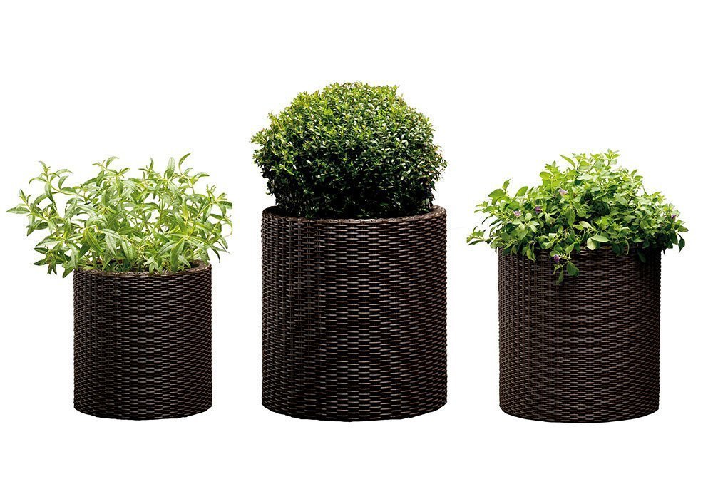  Недорого Плетеная мебель из ротанга Кашпо "Cylinder Planter Medium" Time Eco
