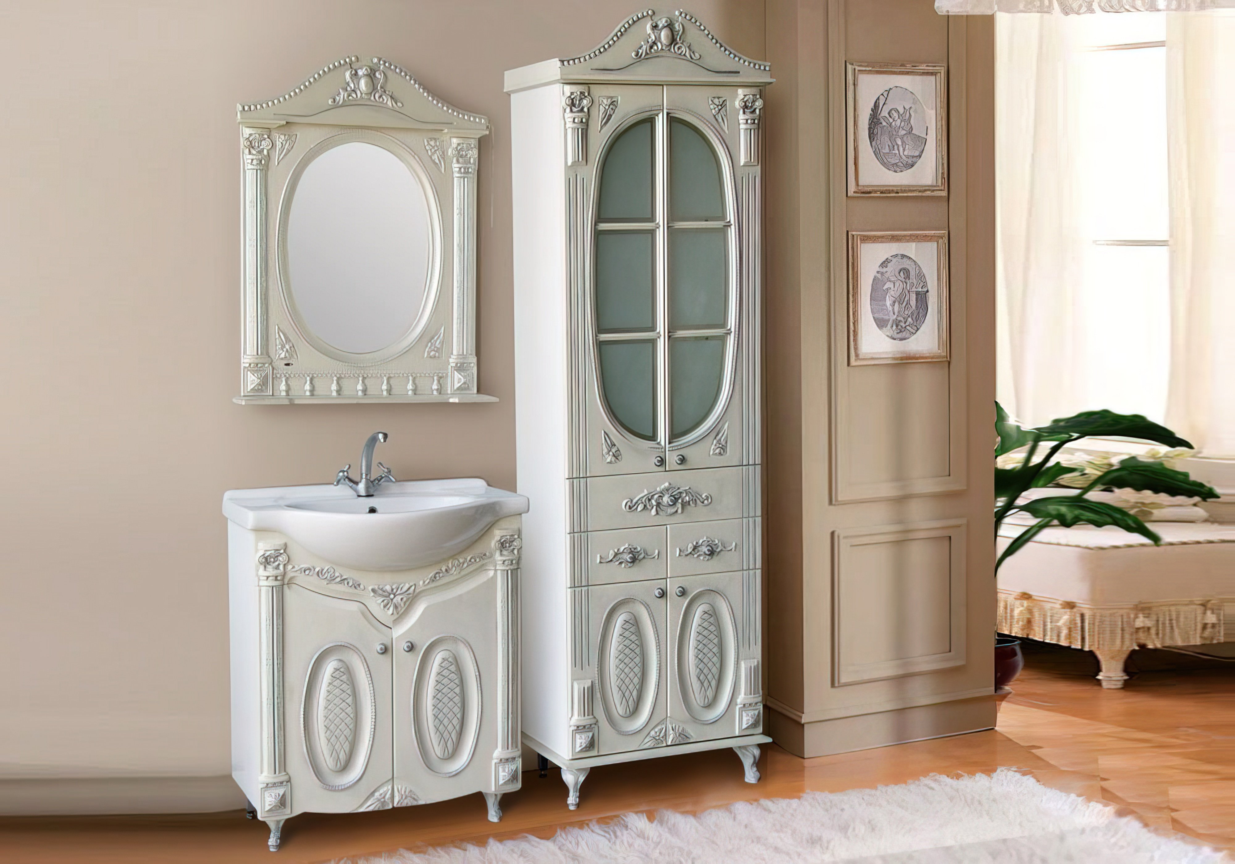  Купить Комплекты мебели для ванной комнаты Комплект мебели для ванной "Наполеон" Ольвия