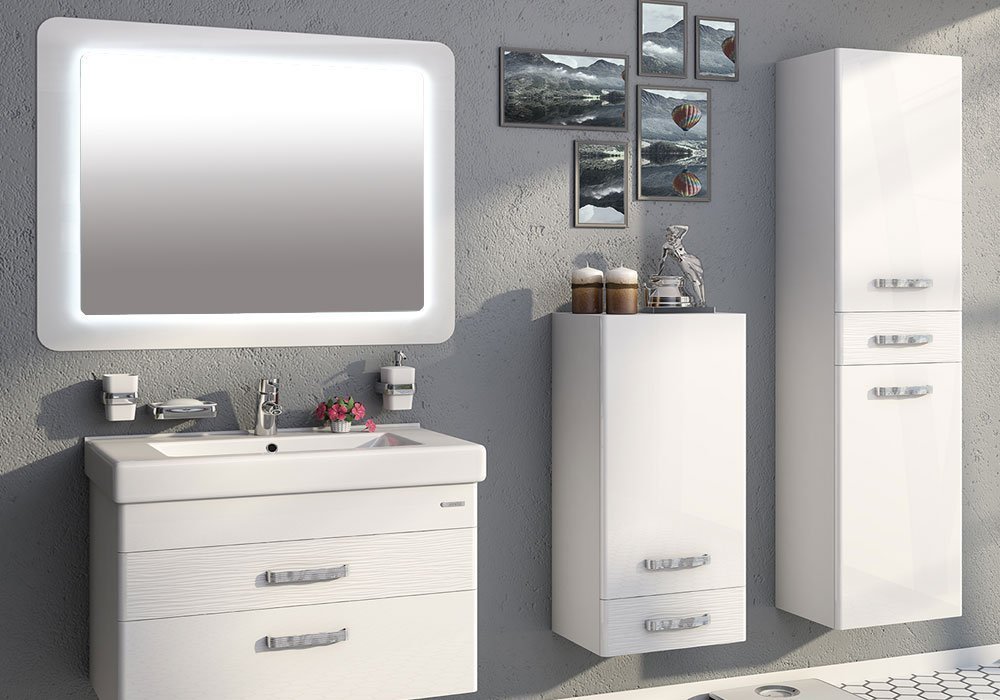  Купить Мебель для ванной комнаты Зеркало для ванной "ULTRA Cosmo White 88" Санверк