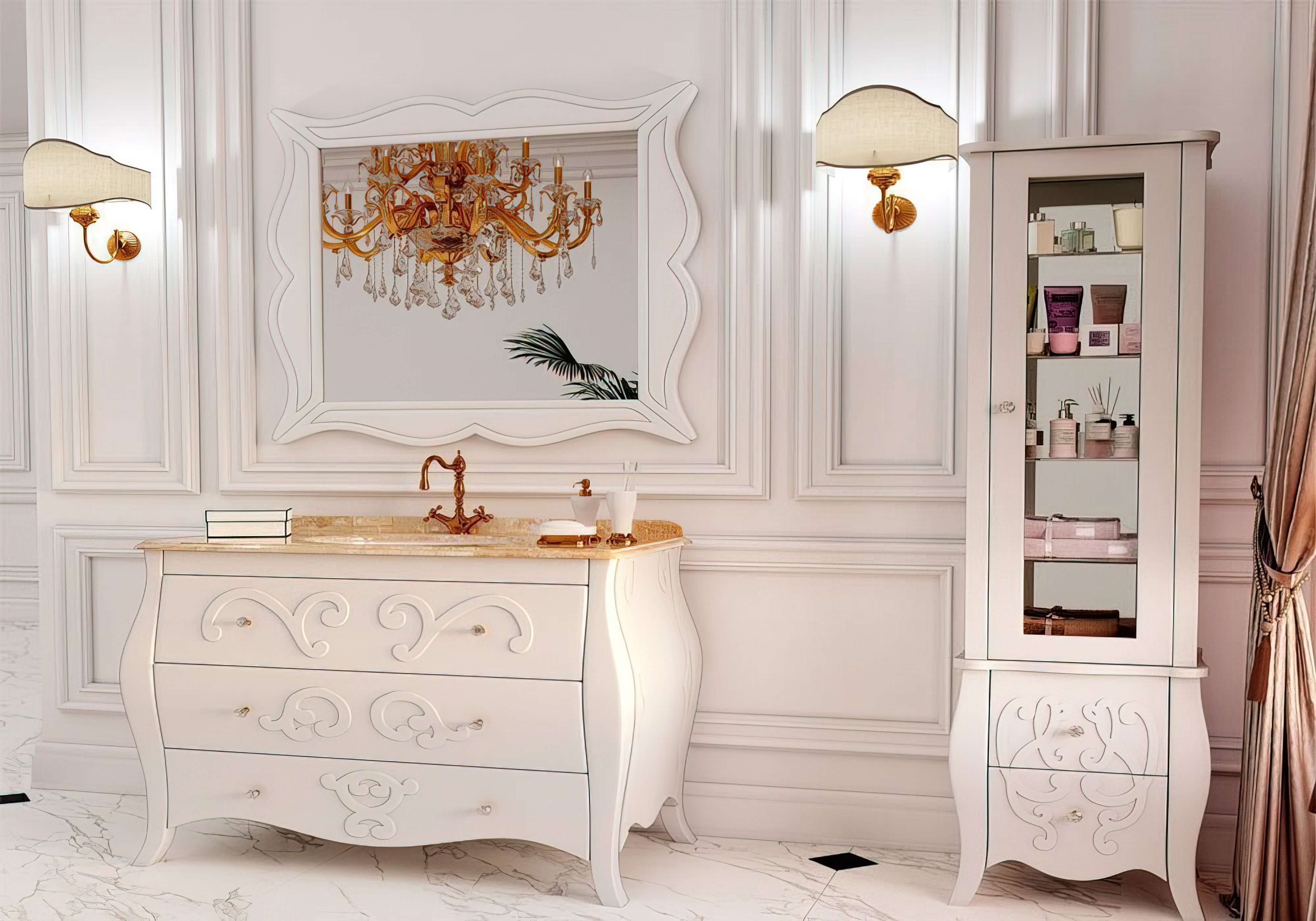  Недорого Комплекты мебели для ванной комнаты Комплект мебели для ванной "Arlette" Marsan