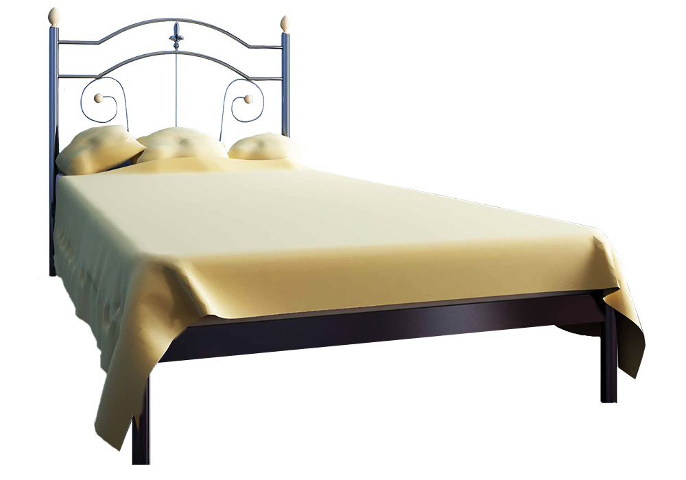 Металева односпальне ліжко Діана 80х190 Метал-Дизайн, Ширина 90см