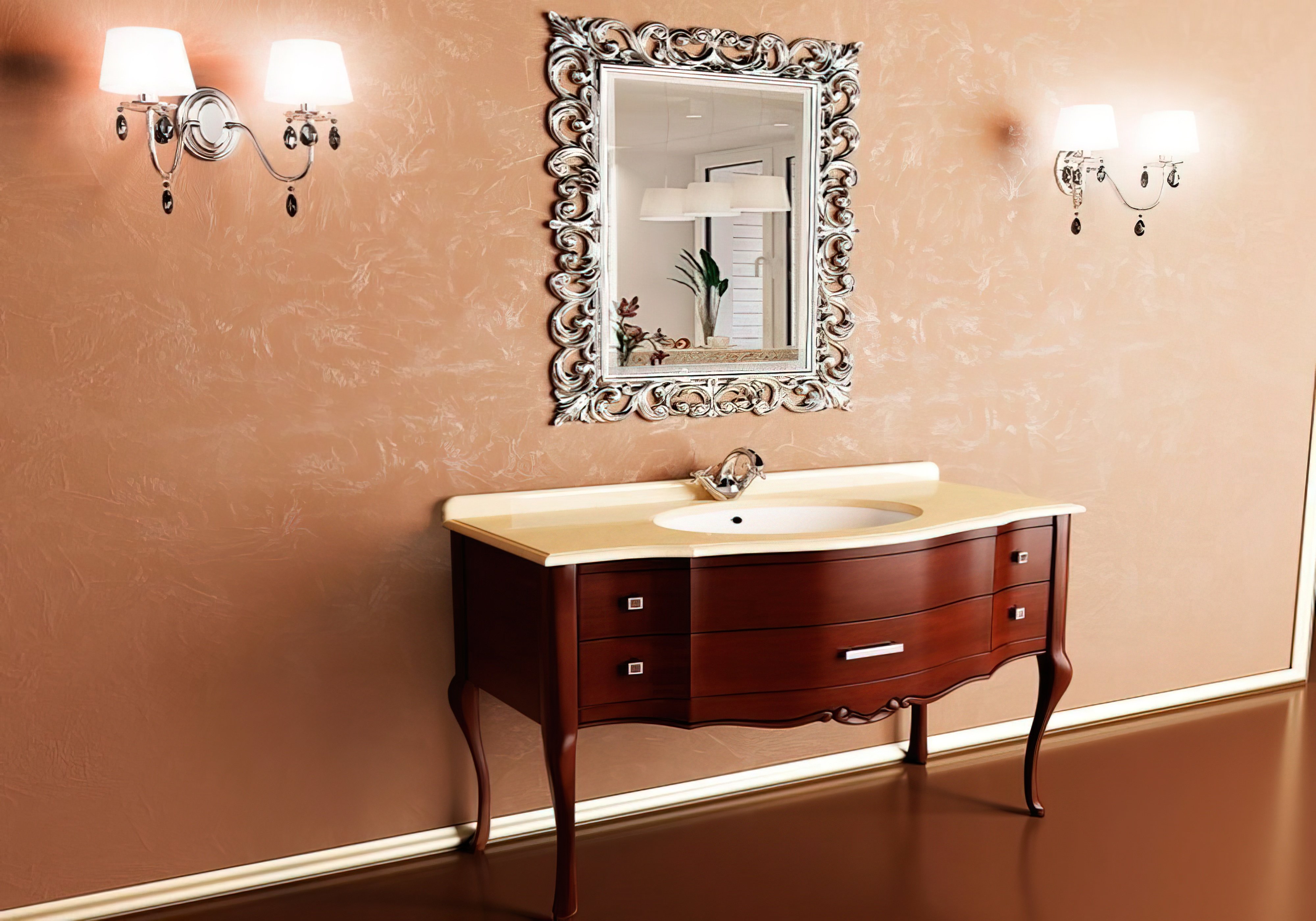  Недорого Мебель для ванной комнаты Комплект мебели для ванной "Angelique" Marsan