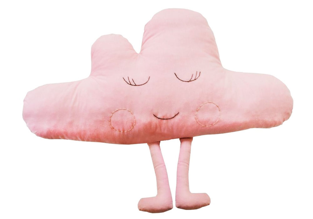 Декоративна подушка-іграшка Рожева хмаринка Прованс, Ширина 44см