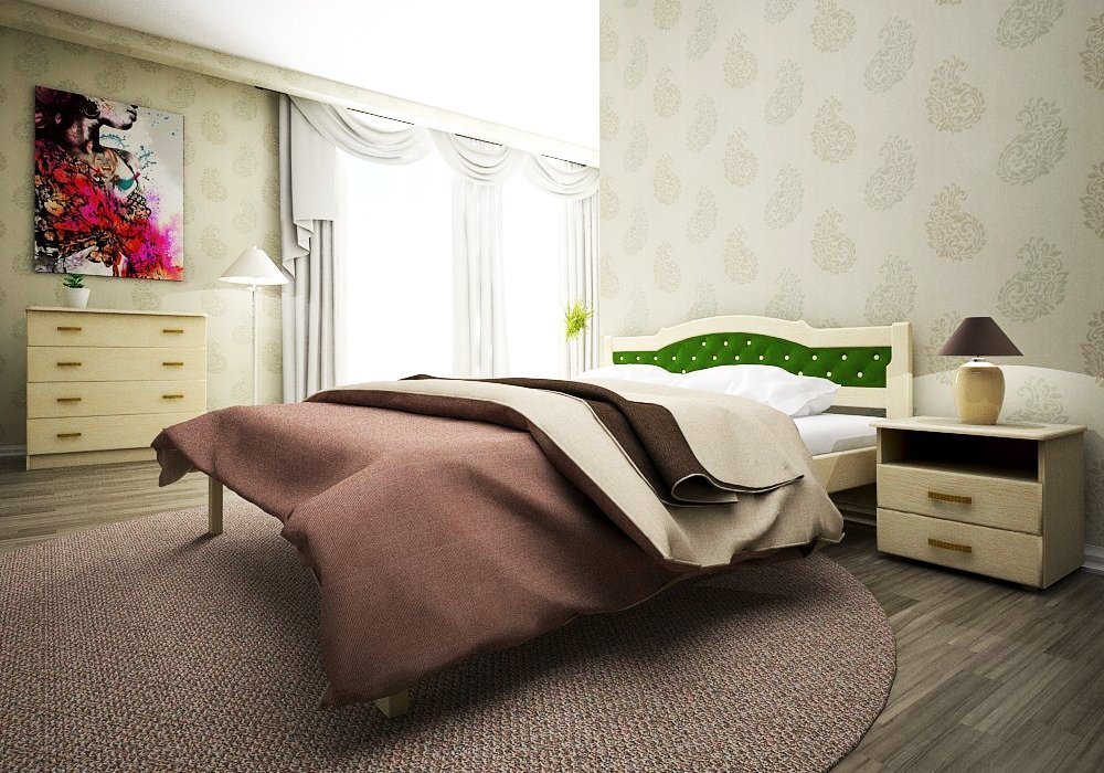 Недорого Дерев'яні ліжка Ліжко "Юлія 2" 90х190 ТИС