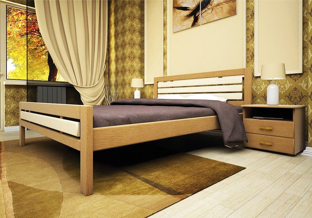  Купить Деревянные кровати Кровать "Модерн" ТИС