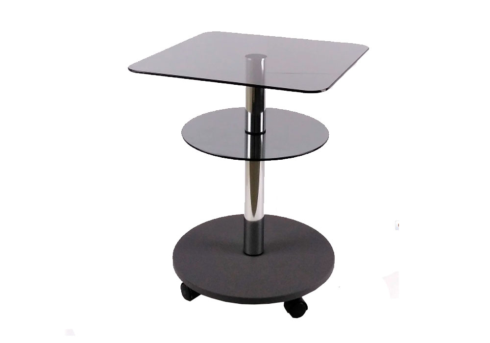 Журнальний стіл Bravo Light Kv6 gray-gray-chr50 Commus, Ширина 45см, Глибина 45см