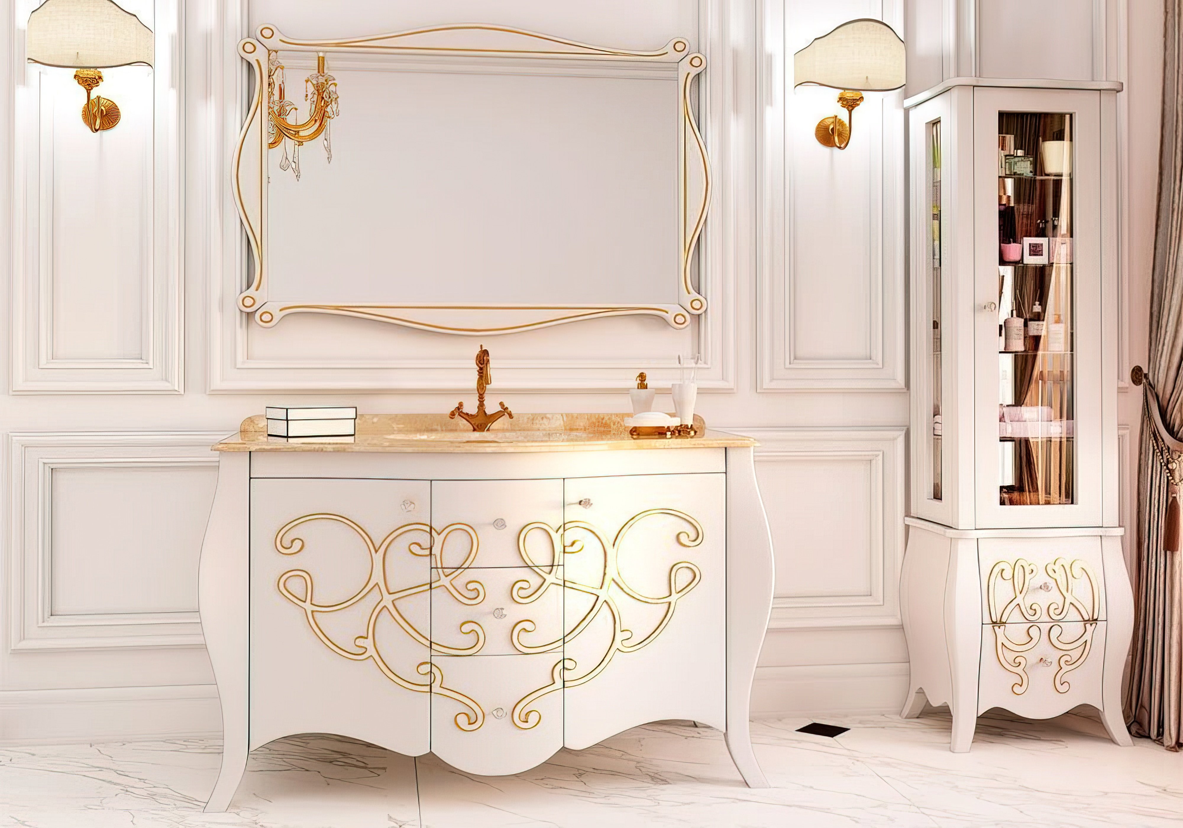  Недорого Мебель для ванной комнаты Зеркало для ванной "Bernarde" Marsan