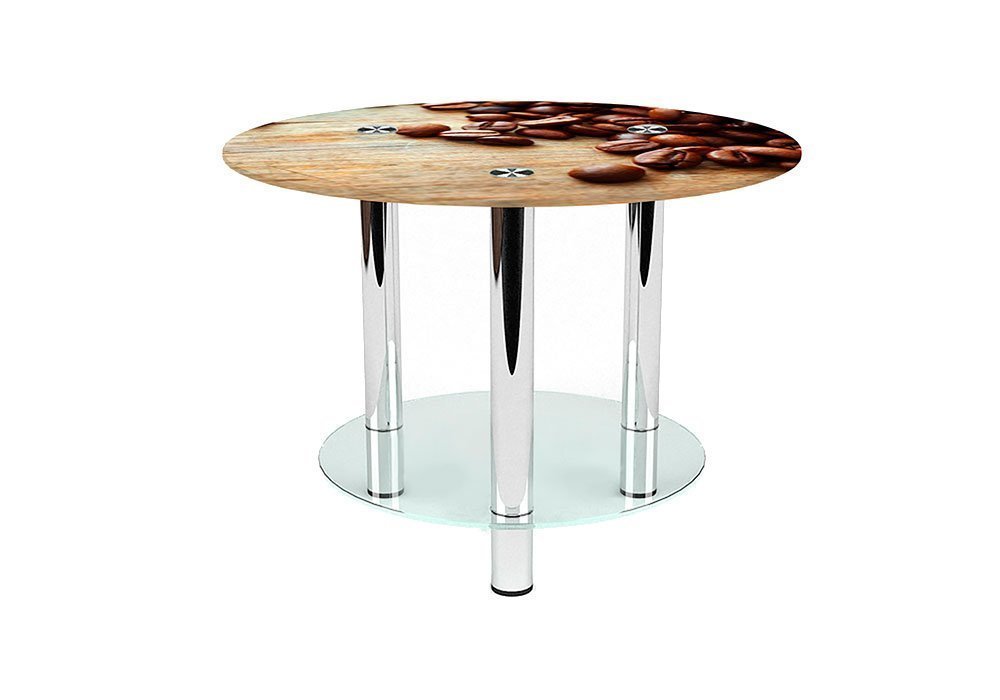  Купити Журнальні столики і столи Стіл журнальний скляний "Круглий Coffee" 60х60 Діана