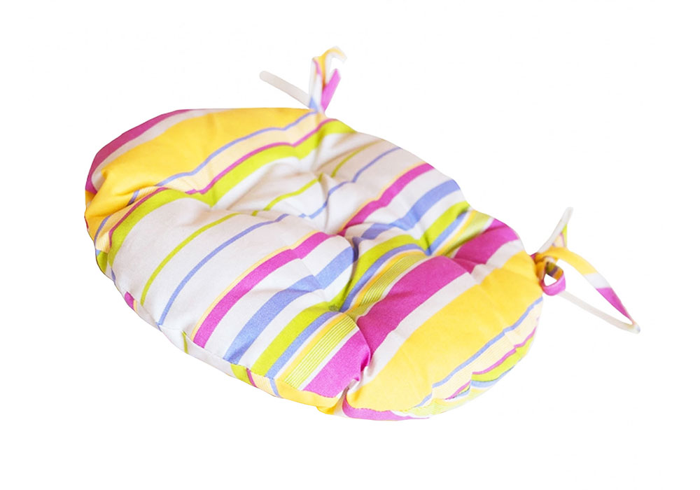 Декоративна кругла подушка на стілець Stripe Прованс, Ширина 40см