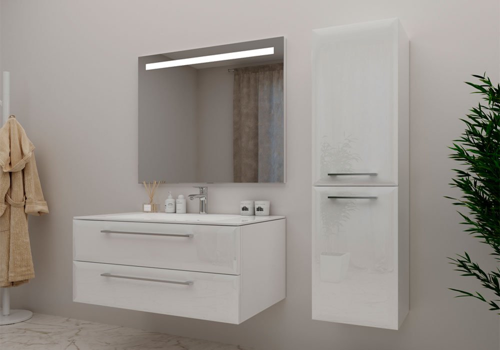  Недорого Зеркала в ванную комнату Зеркало для ванной "AURORE LED" 90х75 Marsan
