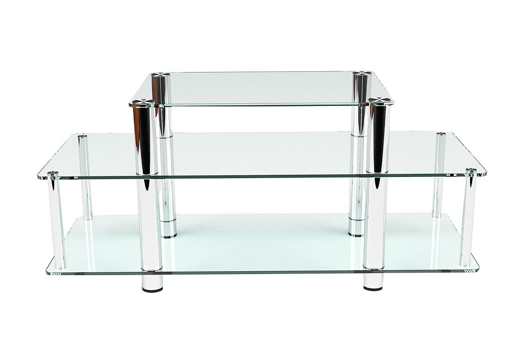  Недорого Тумби під телевізор  Тумба ТВ скляна "Баланс 105" Діана 