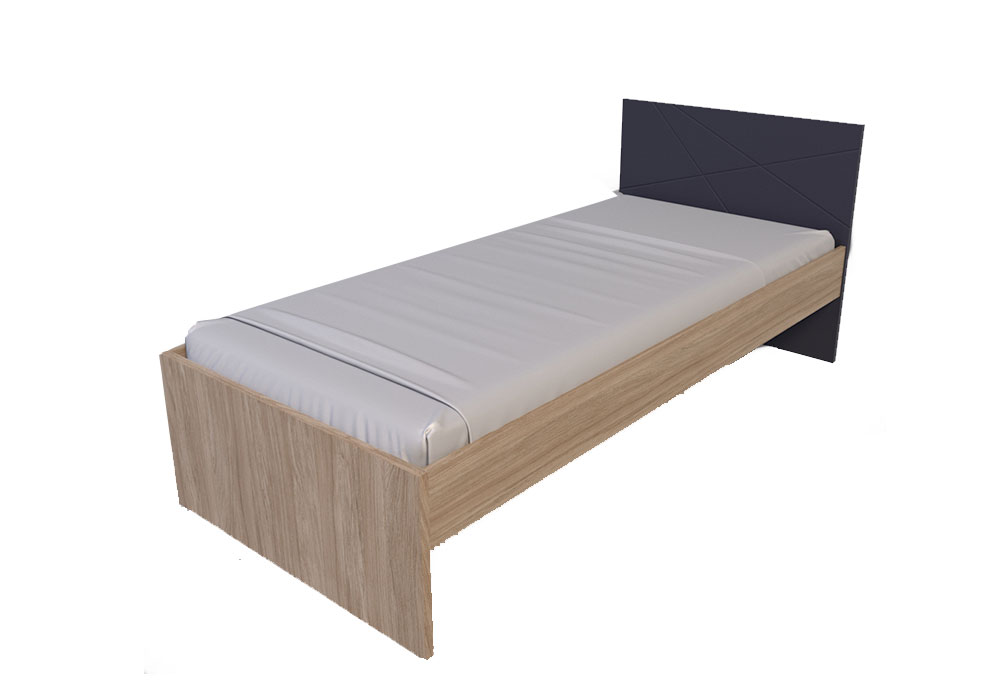 Ліжко односпальне Х-Скаут Х-09 графіт 90x200 Санті-меблі, Ширина 95см