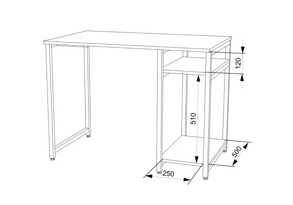  Недорого Столи Комп'ютерний стіл "СКЛ-1" 100x60 Югос