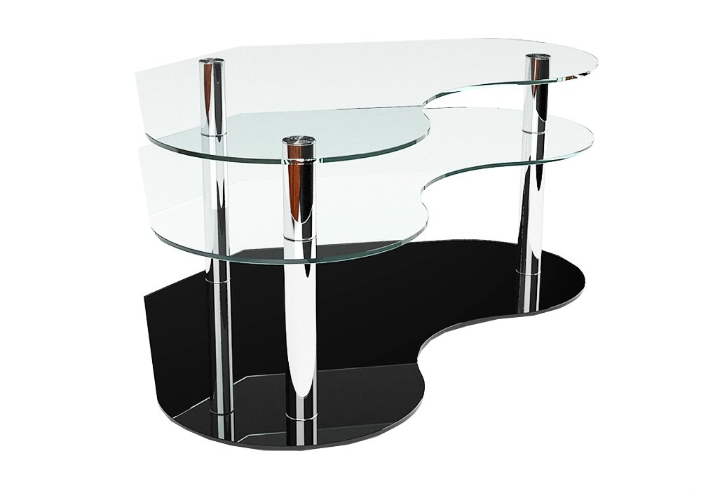 Недорого Тумби під телевізор Тумба ТВ скляна "Бумеранг 140" Діана