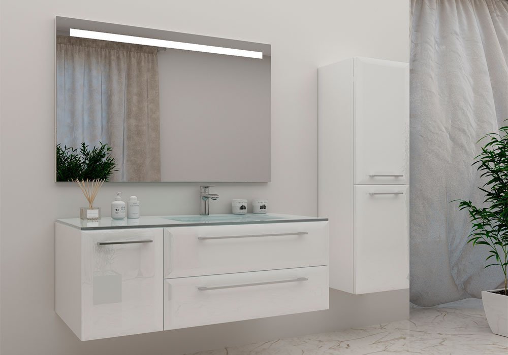  Купить Мебель для ванной комнаты Зеркало для ванной "AURORE LED" 90х75 Marsan