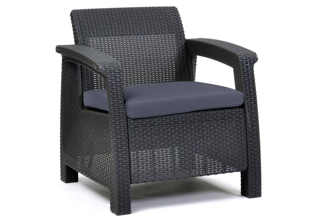 Кресло Corfu Duo Time Eco, Ширина 75см, Глубина 70см, Высота 79см, Тип ротанга Искусственный