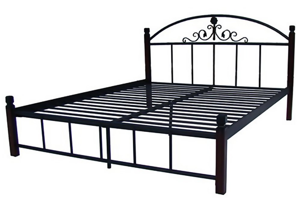  Купити Металеві ліжка Металева ліжко "Кассандра 140х190" на дерев'яних ніжках Метал-Дизайн