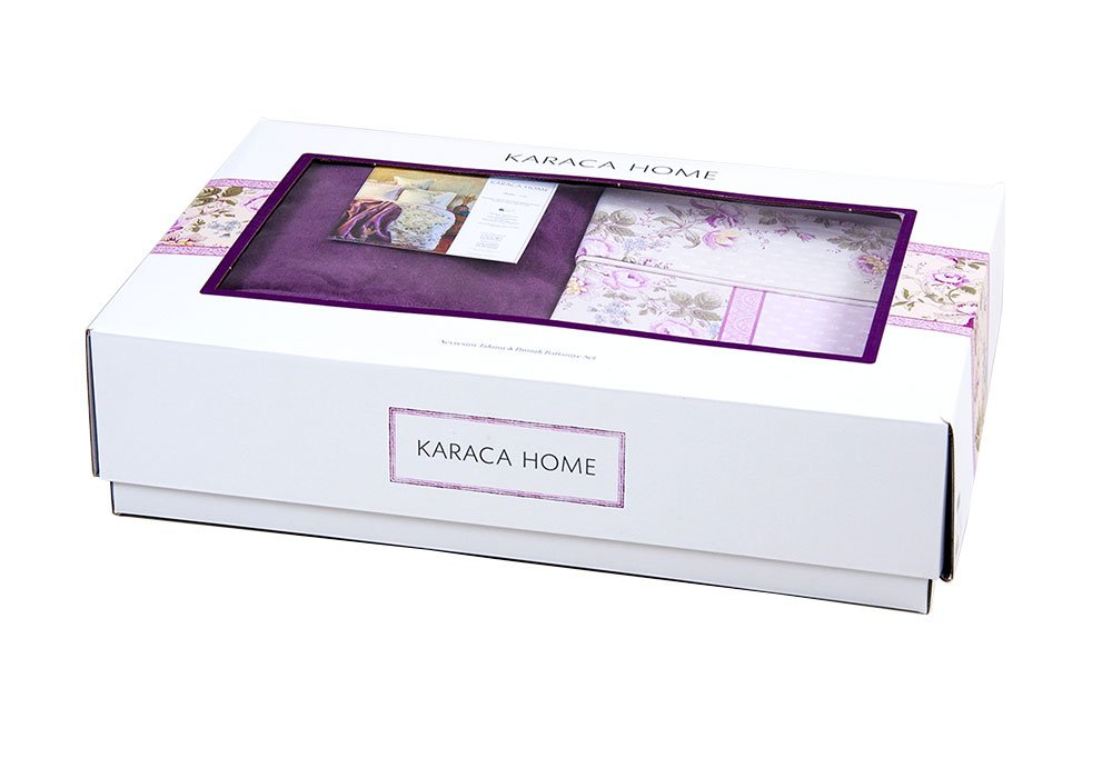  Недорого Постільна білизна Комплект постільної білизни "Shale lila 2018-1" Karaca Home 