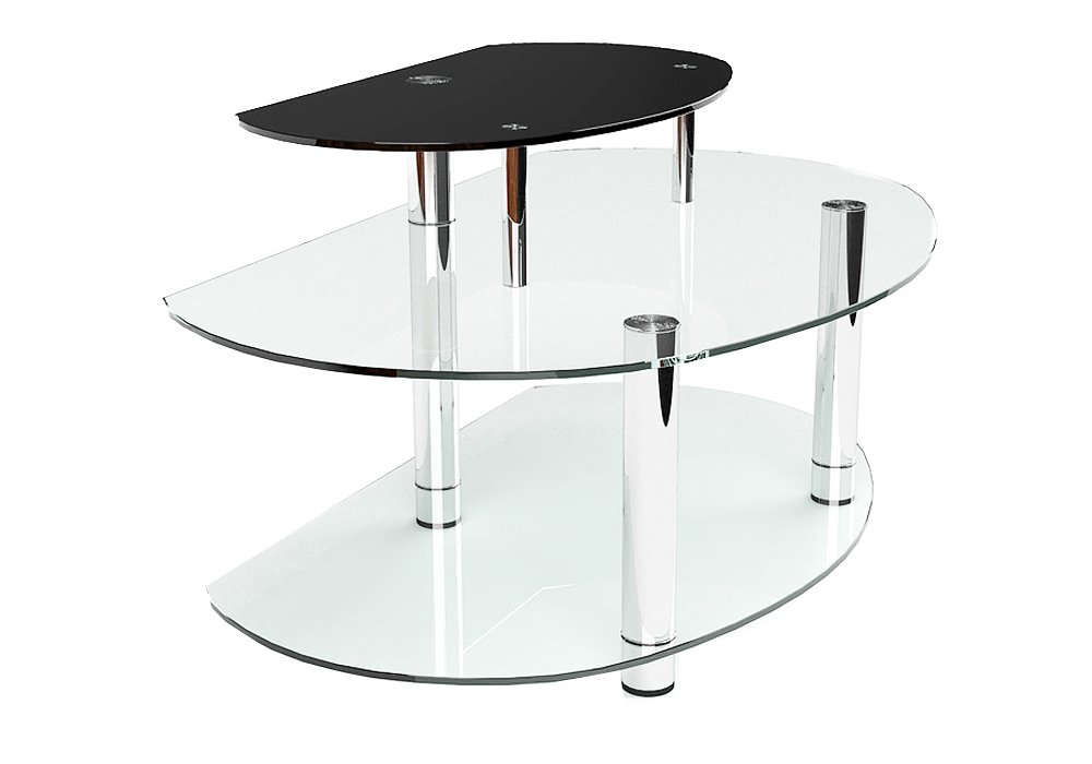  Недорого Тумби під телевізор  Тумба ТВ скляна "Орбіт Варіант 130" Діана 