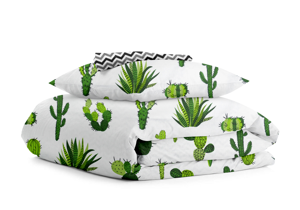 Комплект підліткового постільної білизни "Kaktus Green 1" Cosas 