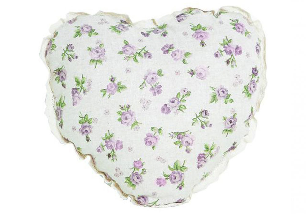 Декоративна подушка Серце Lilac Rose Прованс, Ширина 32см, Частина тіла Голова