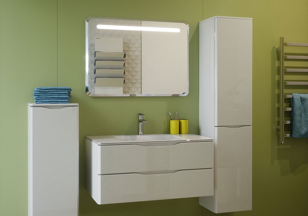 Купить Мебель для ванной комнаты Зеркало для ванной "Martin LED 90x65" Marsan