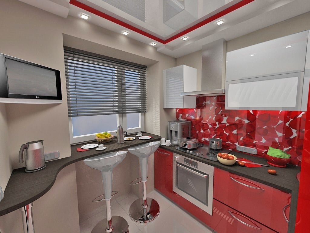 Дизайн интерьера и планировка кухни 5-6 кв. метров