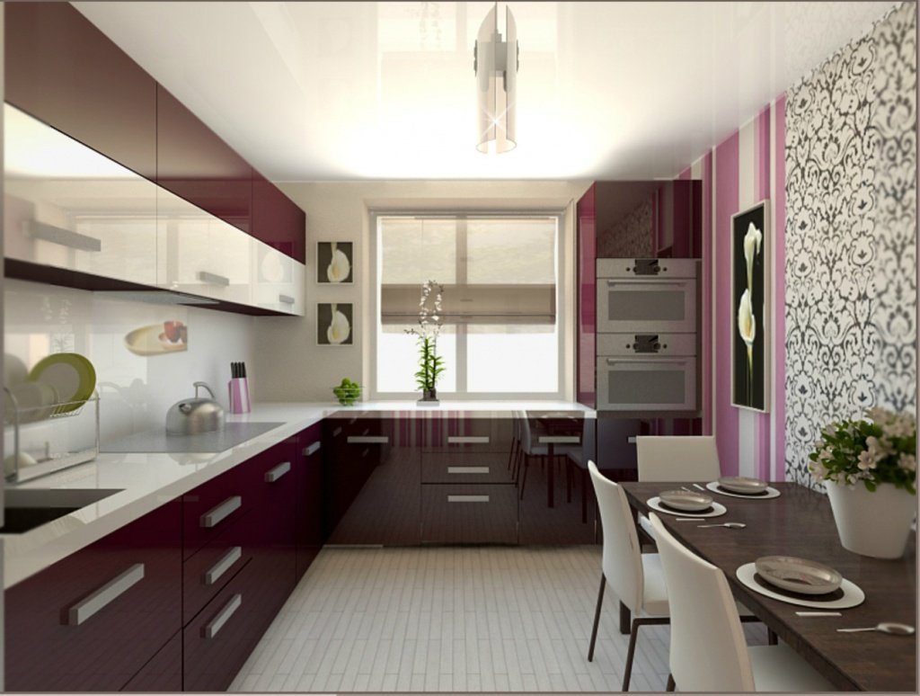 Дизайн кухонь 9 и 12 квадратных метров