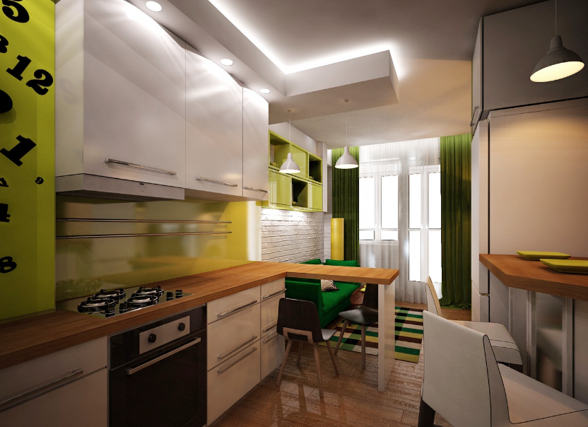 дизайн кухні-вітальні