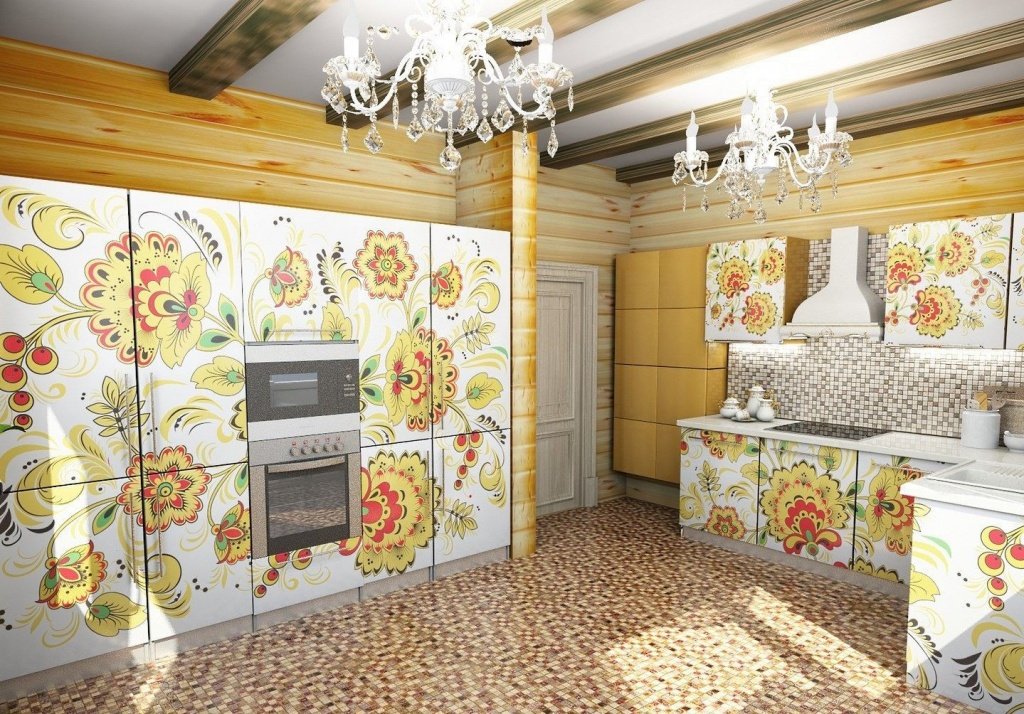 російський стиль на сучасній кухні