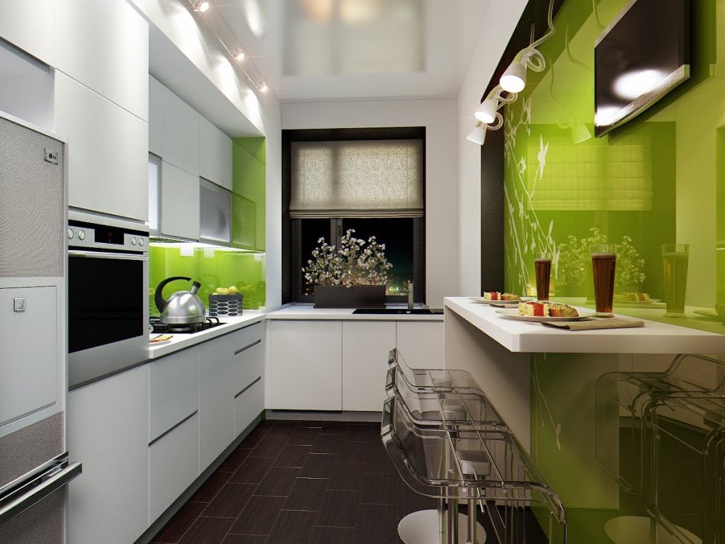 Интерьер узкой кухни – лучшие идеи дизайна и расстановки мебели (80 ФОТО)