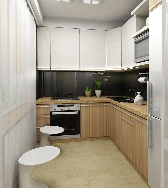 Дизайн кухни в хрущевке 5 кв.м. - выбираем мебель, технику и аксессуары