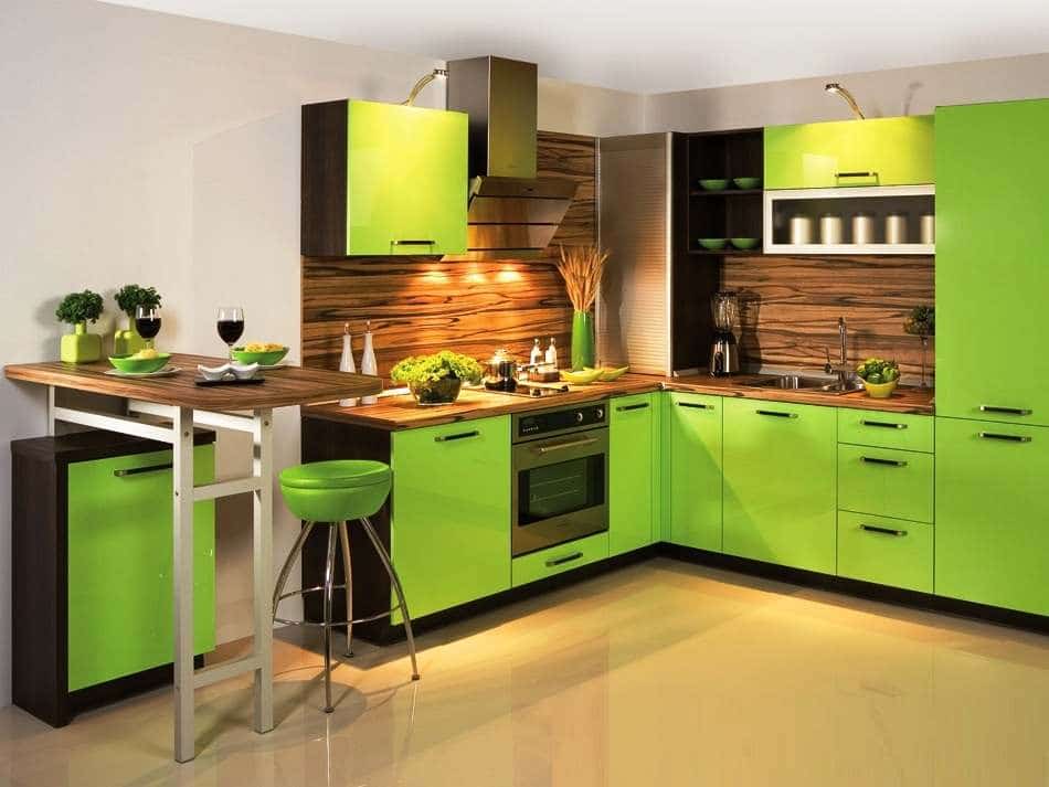 зелена кухня 11 метрів