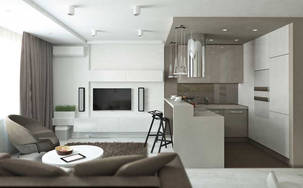 Идеи дизайна кухни-гостиной 17 кв