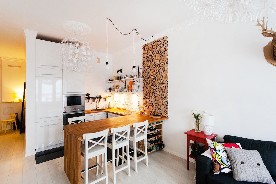 Дизайн кухни-гостиной на 20 квадратных метрах: приемы зонирования и лучшие проекты