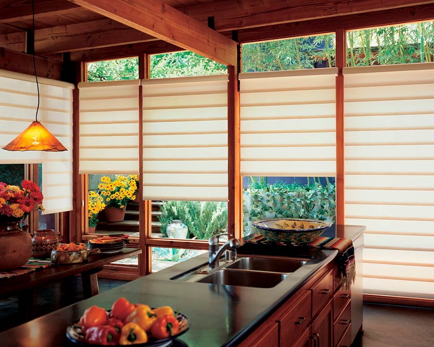 шторы для кухни в японском стиле