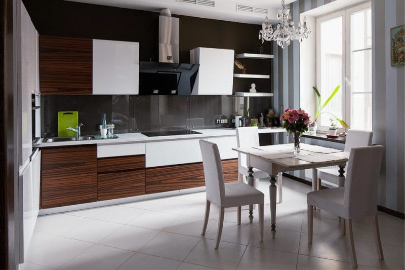 сучасні меблі на кухні в стилі арт-деко