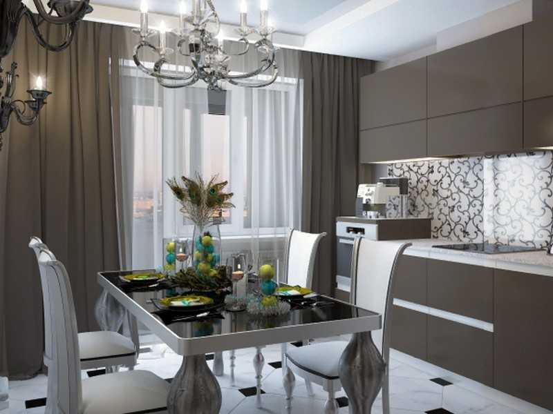 Стол и стулья на кухне должны быть элегантными и роскошными